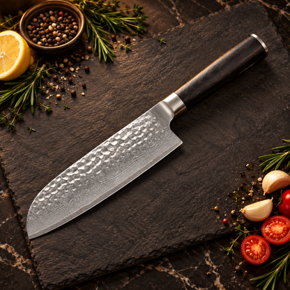 Hammered Santoku Knife – 18 cm — image 4