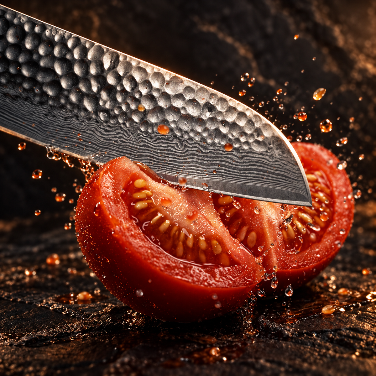 Hammered Santoku Knife – 18 cm — image 5