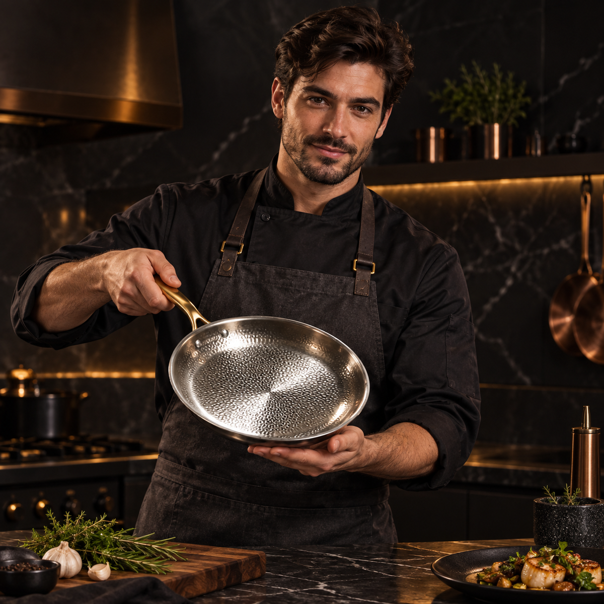 Hammered Titanium Frying Pan — image 3