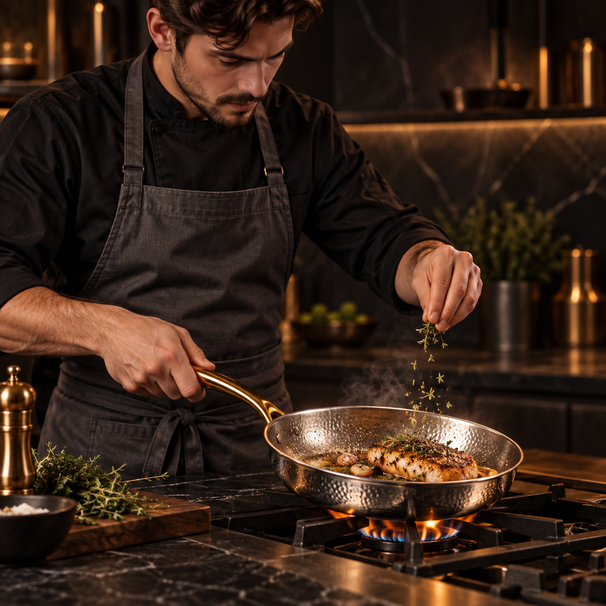 Hammered Titanium Frying Pan — image 4