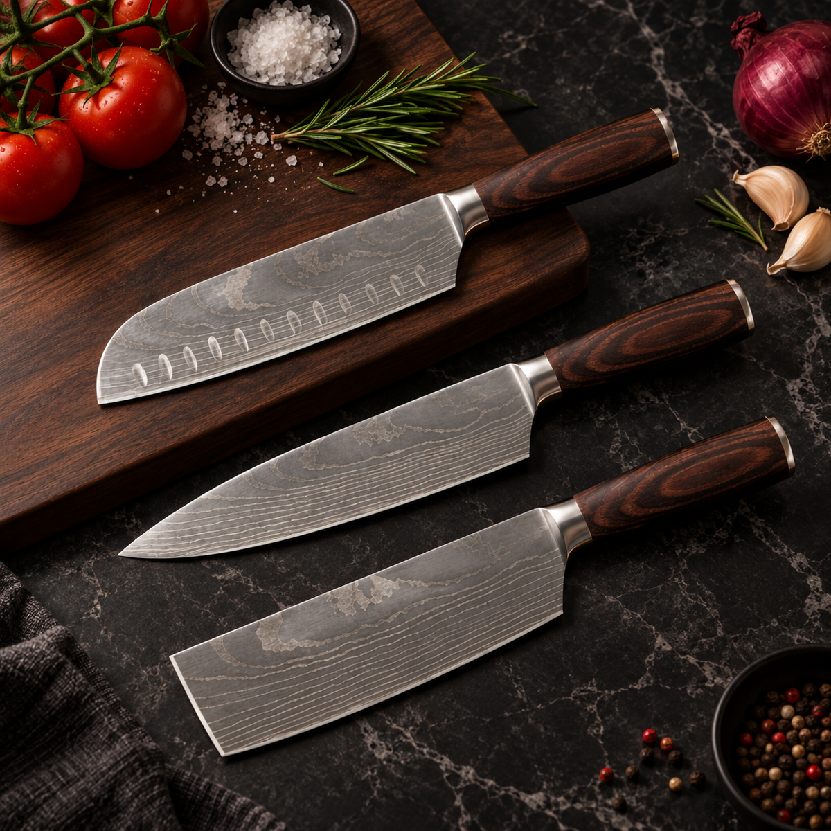Japanese-Style Three-Knife Set — Ashbury Kitchen product detail