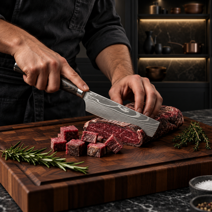 Japanese-Style Three-Knife Set — Ashbury Kitchen lifestyle view