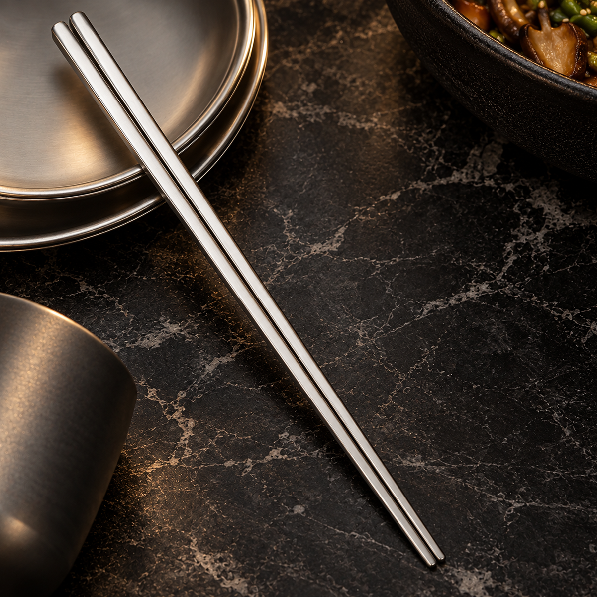 Titanium Chopsticks – Pair — Ashbury Kitchen lifestyle view