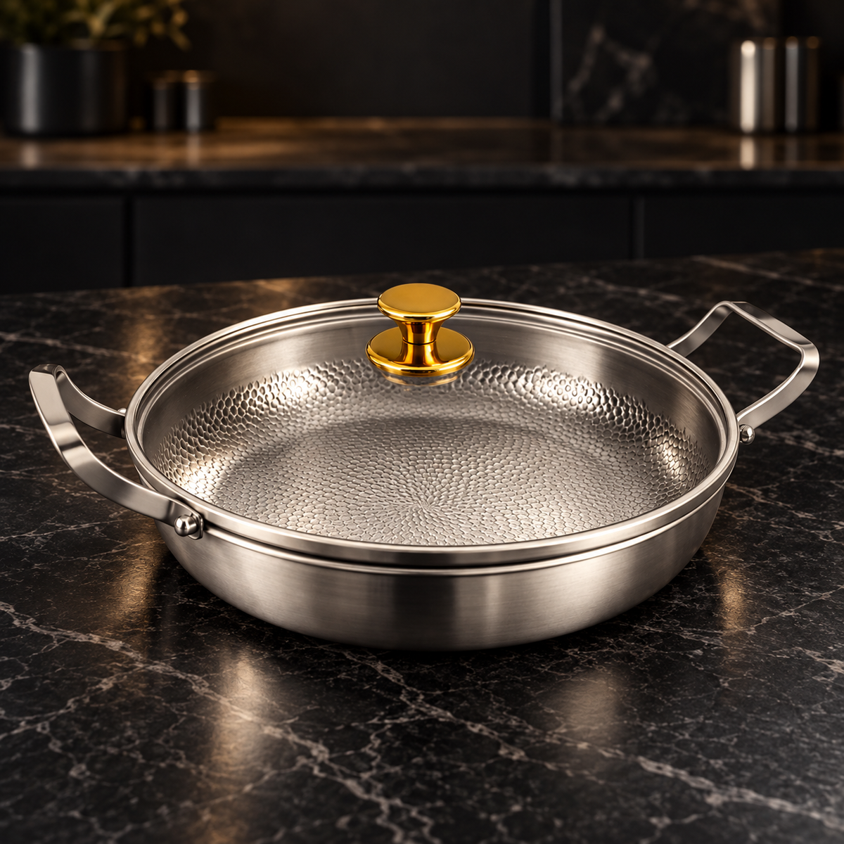 Two-Handled Titanium Sauté Pan — Ashbury Kitchen detail view